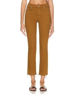MOTHER mid-rise Dazzler ankle Fray